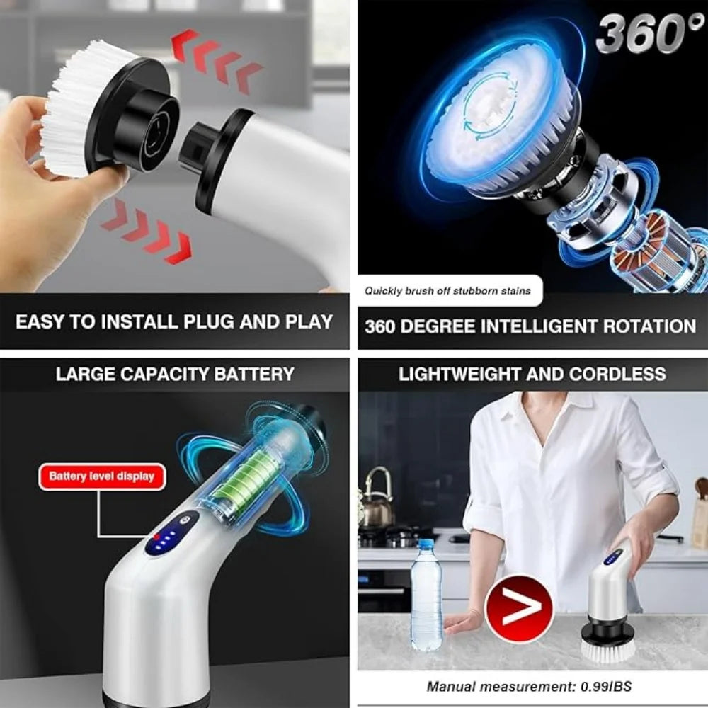 Cleanova™ Cordless Electric Cleaning Brush