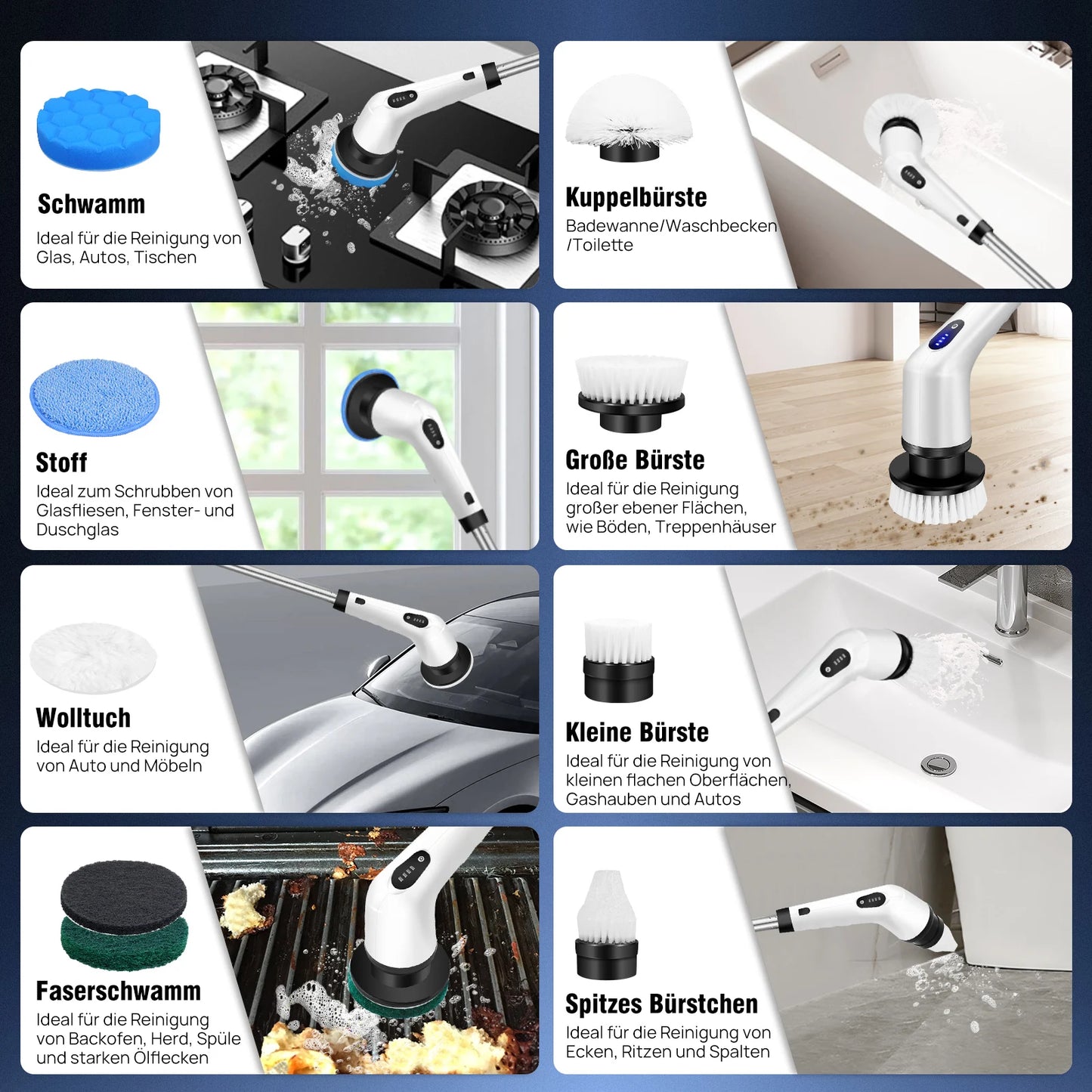 Cleanova™ Cordless Electric Cleaning Brush